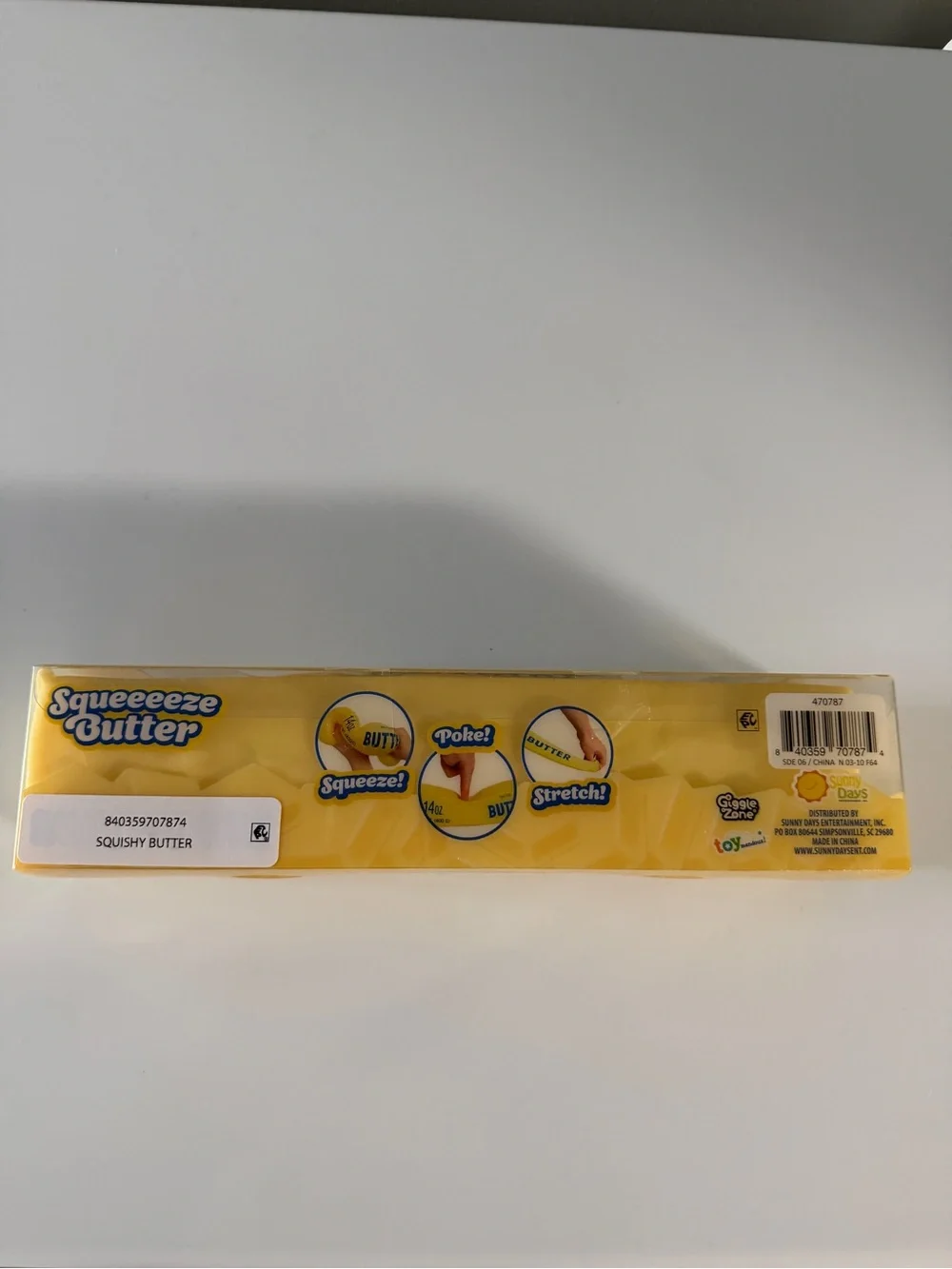 Squeezeeze Butter 14oz Yellow Stress Toy